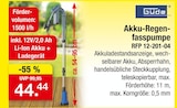 Aktuelles Akku-Regenfasspumpe RFP 12-201-04 Angebot bei Zimmermann in Hildesheim ab 44,44 €