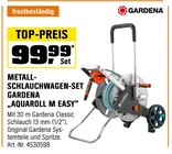 Metallschlauchwagen-Set „Aquaroll M Easy“ von Gardena im aktuellen OBI Prospekt für 99,99 €