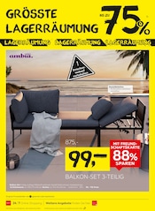 Ähnliche Balkontisch Angebote im Prospekt "GRÖSSTE LAGERRÄUMUNG" von XXXLutz Ähnliches Angebot bei XXXLutz in Prospekt "GRÖSSTE LAGERRÄUMUNG" gefunden auf Seite 4