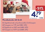 Wandkalender A4 Digitaldruck im aktuellen ALDI SÜD Prospekt