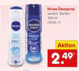 Deospray Angebote von Nivea bei Netto Marken-Discount Velbert für 2,49 €