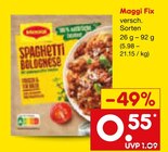 Fix im Netto Marken-Discount Prospekt Fix von Maggi im aktuellen Netto Marken-Discount Prospekt für 0,55 €