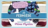 Yaourt brassé sur lit de mûres et myrtilles - LA FERMIÈRE dans le catalogue Intermarché