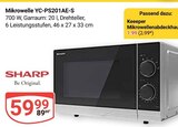 Mikrowelle YC-PS201AE-S Angebote von SHARP bei GLOBUS Duisburg für 59,99 €