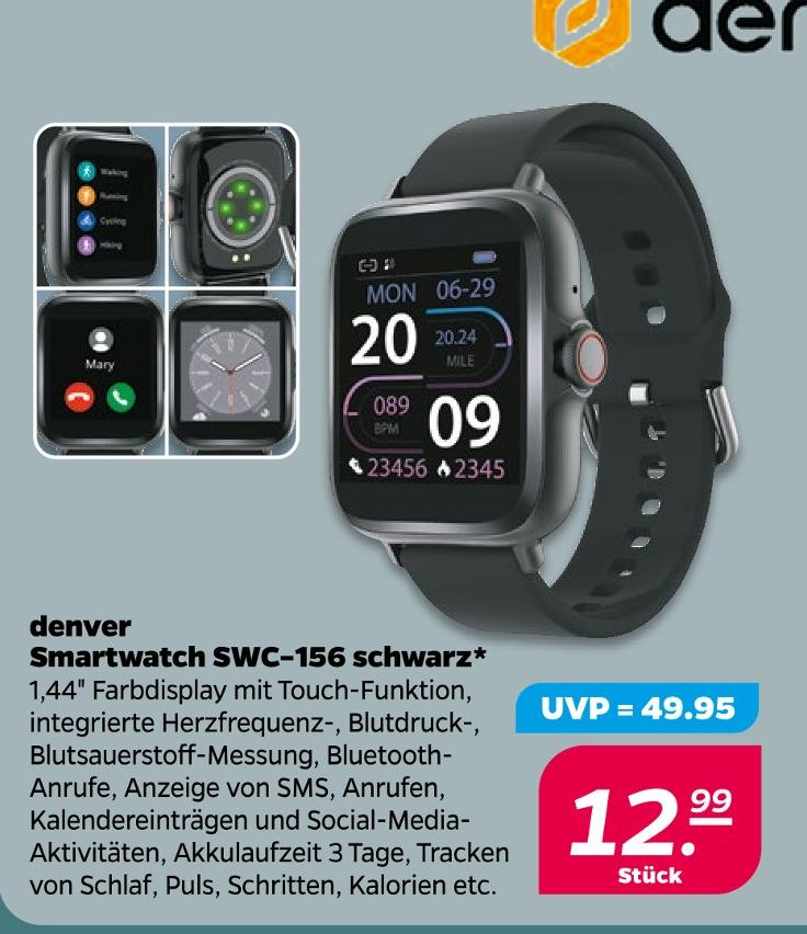 Smartwatch SWC-156 schwarz