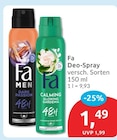 Deo-Spray von Fa für 1,49 € bei budni im Angebot Deo-Spray von Fa im aktuellen budni Prospekt