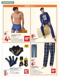 Prix et réduction Boxer Homme dans le prospectus Auchan Hypermarché en cours Offre Boxer Homme dans le catalogue Auchan Hypermarché du moment à la page 64