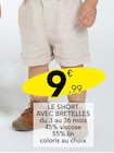 Le short avec bretelles en promo chez Stokomani Le short avec bretelles dans le catalogue Stokomani