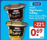 High-Protein-Pudding Schoko im ALDI SÜD Prospekt High-Protein-Pudding Schoko von Milsani im aktuellen ALDI SÜD Prospekt für 0,69 €
