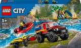 Le camion de pompiers 4x4 et le canot de sauvetage - LEGO à 18,50 € dans le catalogue Carrefour