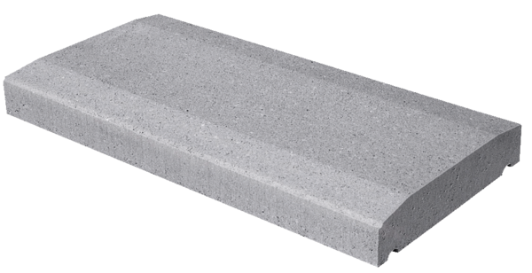 Couvre-mur plat béton ton gris