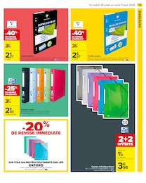 Prix et réduction Classeur dans le prospectus Carrefour en cours Offre Classeur dans le catalogue Carrefour du moment à la page 15