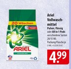 Ariel Vollwaschmittel Pulver, flüssig oder All in 1 Pods Angebote bei famila Nordost Neustadt für 4,99 €