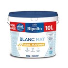 Peinture murs et plafonds Ripolin blanc mat 10L - Ripolin en promo chez Décor Discount Peinture murs et plafonds Ripolin blanc mat 10L - Ripolin dans le catalogue Décor Discount
