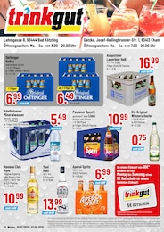 Trinkgut Prospekt für Cham mit 4 Seiten Trinkgut Prospekt für Cham: "Aktuelle Angebote", 4 Seiten, 28.07.2025 - 02.08.2025