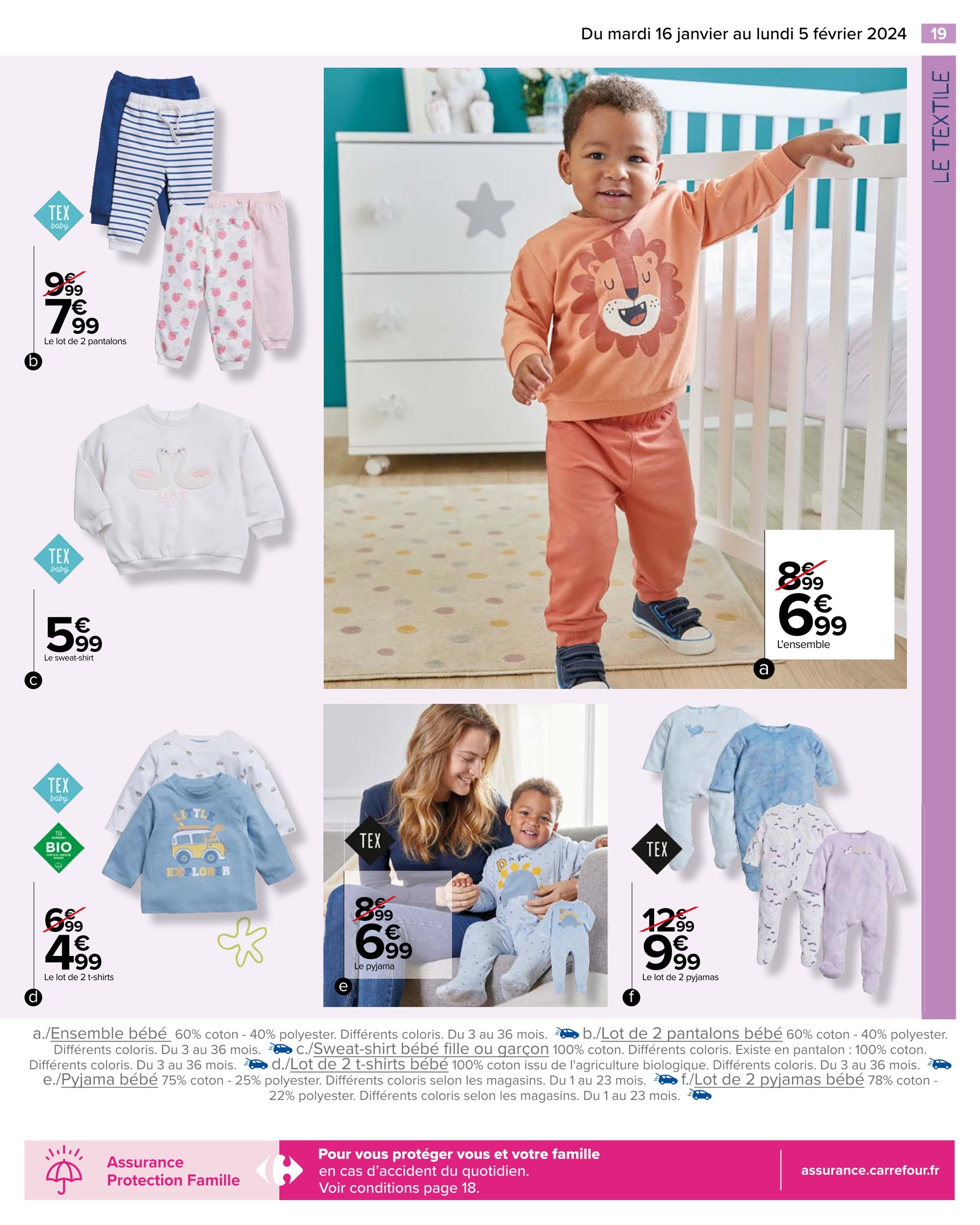 Pyjama bébé rose 1 mois DISNEY : le pyjama à Prix Carrefour