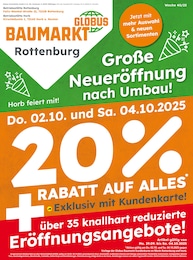 Globus-Baumarkt Prospekt für Horb: "Immer eine Idee besser", 8 Seiten, 29.09.2025 - 04.10.2025