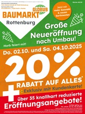 Aktueller Globus-Baumarkt Baumärkte Prospekt in Altensteig und Umgebung, "Immer eine Idee besser" mit 8 Seiten, 29.09.2025 - 04.10.2025