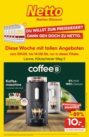Aktueller Netto Marken-Discount Discounter Prospekt in Leuna und Umgebung, "Diese Woche mit tollen Angeboten" mit 2 Seiten, 09.02.2026 - 14.02.2026