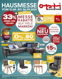 Möbel & Einrichtung Prospekt von Opti-Wohnwelt Demmin Opti-Wohnwelt Prospekt: "Hausmesse", 4 Seiten, 28.08.2025 - 06.09.2025