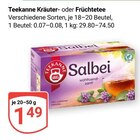 Kräutertee im Angebot bei GLOBUS in Ludwigshafen Kräutertee Angebote von Teekanne bei GLOBUS Ludwigshafen für 1,49 €