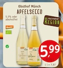 Apfelsecco im Erdkorn Biomarkt Prospekt Apfelsecco von Obsthof Münch im aktuellen Erdkorn Biomarkt Prospekt für 5,99 €