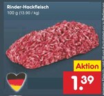 Rinder-Hackfleisch bei Netto Marken-Discount im Prospekt "" für 1,39 €