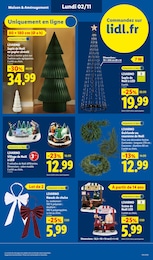 Prix et réduction Décoration Noël dans le prospectus Lidl en cours Offre Décoration Noël dans le catalogue Lidl du moment à la page 51
