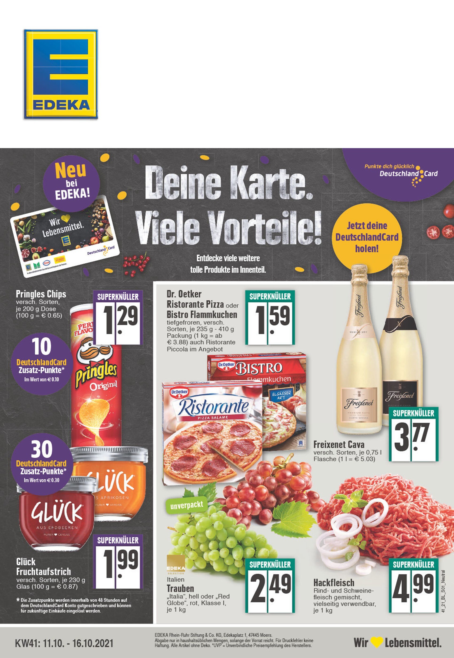EDEKA Prospekt für Essen mit 24 Seiten EDEKA Prospekt für Essen: "Aktuelle Angebote", 24 Seiten, 11.10.2021 - 16.10.2021