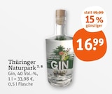 Thüringer Naturpark Gin Angebote bei tegut Weimar für 16,99 €