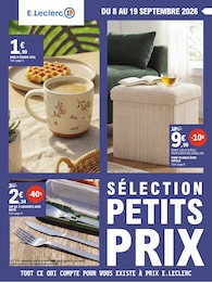 Prospectus E.Leclerc, "SÉLECTION PETITS PRIX" à Mazangé et alentours, 16 pages, 08/09/2026 - 19/09/2026 Catalogue E.Leclerc "SÉLECTION PETITS PRIX" à Mazangé et alentours, 16 pages, 08/09/2026 - 19/09/2026