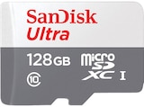 Ultra UHS-I mit Adapter für Tablets, Micro-SDXC Speicherkarte, 128 GB, 120 MB/s von SANDISK im aktuellen MediaMarkt Saturn Prospekt für 18,99 €