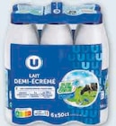 Lait uht demi-écrémé bleu blanc coeur - U - Super U à Marseille Lait uht demi-écrémé bleu blanc coeur - U en promo chez Super U Marseille à 3,88 €