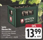 Aktuelle Bier Angebote bei E center in Plauen Aktuelles Münchner Bier Angebot bei E center in Plauen ab 13,99 €