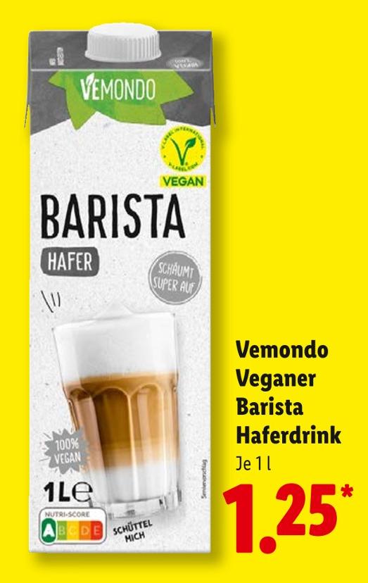 Veganer Barista Haferdrink
