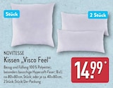 Kissen "Visco Feel" von NOVITESSE im aktuellen ALDI Nord Prospekt für 14,99 €