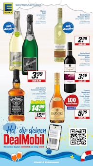 Jack Daniels im EDEKA Prospekt "Aktuelle Angebote" mit 23 Seiten (Marl)