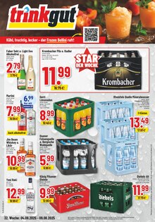 Trinkgut Prospekt der Woche "Aktuelle Angebote" Seite 1, 04.08.2025 bis 09.08.2025 für Brüggen Aktueller Trinkgut Prospekt "Aktuelle Angebote" Seite 1 von 6 Seiten für Brüggen