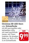 Christmas 3D-LED-Stern im Angebot bei E center in Kirchheim Christmas 3D-LED-Stern Angebote bei E center Kirchheim für 9,99 €