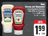 Ketchup oder Mayonnaise von Heinz im aktuellen E center Prospekt für 1,99 €