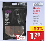 Hundesnacks Filets im Angebot bei Netto Marken-Discount in Dessau-Roßlau Hundesnacks Filets Angebote von pablo bei Netto Marken-Discount Dessau-Roßlau für 1,29 €