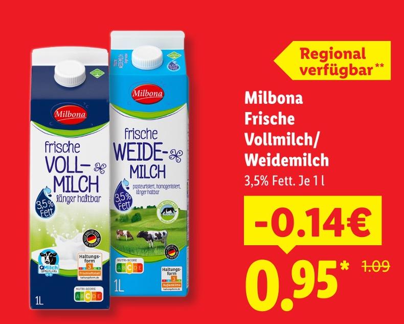 Frische Weidemilch