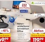 Höhenverstellbarer Schreibtisch Office Angebote von Juskys bei Netto Marken-Discount Hamm für 119,99 €