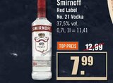 Red Label No. 21 Vodka im Angebot bei Zisch in Emden Red Label No. 21 Vodka Angebote von Smirnoff bei Zisch Emden für 7,99 €