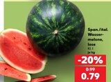 Kaufland Weingarten - Wassermelone, lose Angebot im Prospekt Wassermelone, lose bei Kaufland im Weingarten Prospekt für 0,79 €