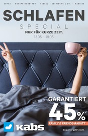 Aktueller Kabs Möbel & Einrichtung Prospekt in Altwittenbek und Umgebung, "Schlafen Special!" mit 11 Seiten, 13.05.2024 - 19.05.2024