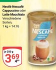 Cappuccino Angebote von Nestlé Nescafé bei GLOBUS Bensheim für 3,69 €