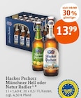 Hacker Pschorr Münchner Hell oder Natur Radler Angebote von Hacker Pschorr bei tegut Darmstadt für 13,99 €