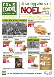 Catalogue Frais d'ici avec 4 pages de promos Prospectus Frais d'ici, "Le marché de NOËL D'ICI", pages, 18/12/2024 - 31/12/2024