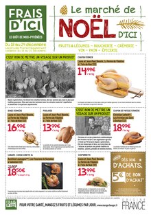 Prospectus Frais d'ici de la semaine "Le marché de NOËL D'ICI" avec 1 pages, valide du 18/12/2024 au 31/12/2024 pour Auch et alentours